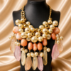 Blush & Gold Statement Necklace