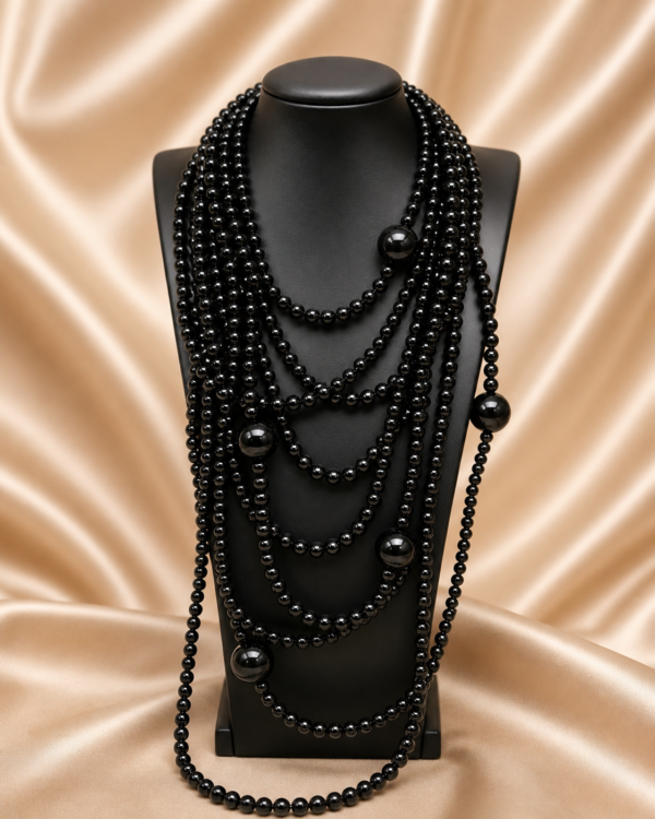 Midnight Luxe Beaded Necklace