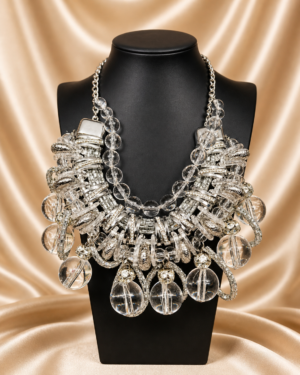 Crystal Drop Statement Necklace