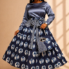 Indigo Luxe Skirt Set (With Matching Bag)