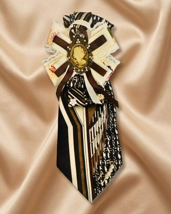 Vintage Cameo Ribbon Tie