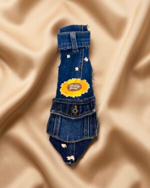 Denim Bloom Statement Tie