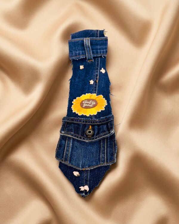 Denim Bloom Statement Tie