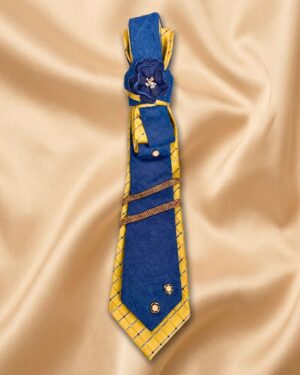 Royal Contrast Denim Tie