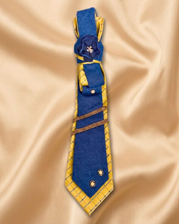 Royal Contrast Denim Tie
