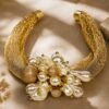 Gold Bloom Statement Choker
