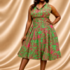 Garden Print Fit & Flare Dress