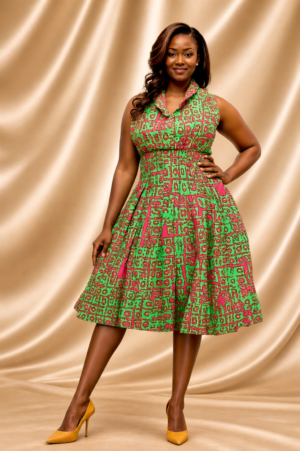 Garden Print Fit & Flare Dress